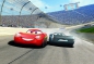 Preview: Fototapete CARS 3 CURVE, 368x254cm, Lightning McQueen und Jackson Storm in der Steilkurve