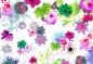 Preview: Fototapete FLEUR DE PARIS 368x254 grün weiss bunte Blumen Blüten Frühling Design