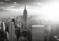 Preview: Vlies Fototapete 15 - Manhattan Skyline USA Tapete New York City USA Amerika Empire State Building Big Apple schwarz - wei