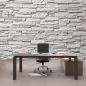 Preview: Vlies Fototapete 19 - Noble Grey Stone Wall Steinwand Tapete Steinwand Steinoptik Stein Steine Wand Wall grau