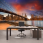 Preview: Vlies Fototapete 21 - New York Bridges Skyline USA Tapete New York City USA Amerika Empire State Building Big Apple orange