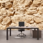 Preview: Vlies Fototapete 25 - Rock Stone Wall Steinwand Tapete Steinwand Steinoptik Stein Steine Wand Wall beige