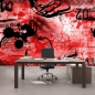 Preview: Vlies Fototapete 36 - Red Graffiti Wall Kindertapete Tapete Kinderzimmer Kindertapete Teen Jugendzimmer rot