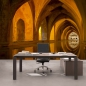Preview: Vlies Fototapete 63 - Bath of Alcazar Architektur Tapete Arkaden 3D Perspektive Gewölbe