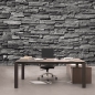 Preview: Vlies Fototapete 131 - Noble Stone Wall - anthrazit - anreihbar Steinwand Tapete Steinoptik Stein Wand Wall grau