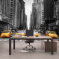 Preview: Vlies Fototapete 210 - Manhattan Tapete Manhattan Skyline Taxis City Stadt Skyscapers grau