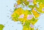 Preview: Fototapete MAP WORLD 366x254cm Weltkarte Flaggen Grenzen Landkarte Fahnen Länder