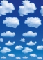Preview: Fototapete WOLKEN 183x254 blauer Himmel endlos klebbar, weisse Schäfchenwolken