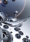 Preview: Fototapete SILVER ORBS 183x254 Digital Art Kunstfoto Satellites silberne Kugeln
