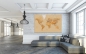 Preview: Fototapete MAP OF THE WORLD 175 x 115 cm, Weltkarte, Giant Art Poster, 1-teilig