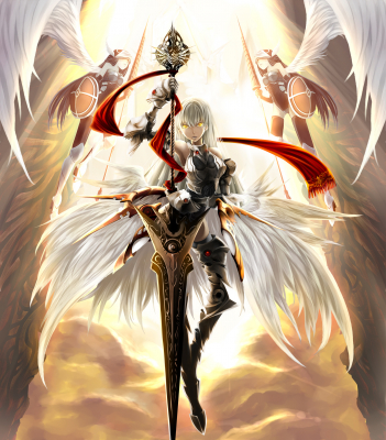 diabolic woman with angels