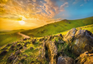 Fototapete National Geographic MOUNTAIN MORNING 368x254 Sonnenaufgang in Bergen.