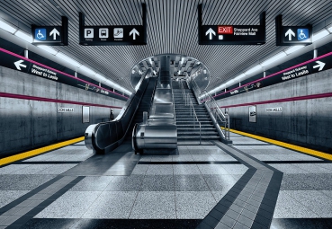 Fototapete SUBWAY, 368x254cm, futuristische U-Bahn-Station in Toronto, Kanada