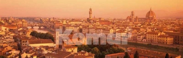 Fototapete FLORENCE 368x127 Panorama Florenz Italien, Sepia Firenze Skyline City