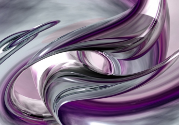 Vlies Fototapete 10 - Liquid Climax Kunst Tapete 3D Digital Art Abstrakt Schwung blau rot lila