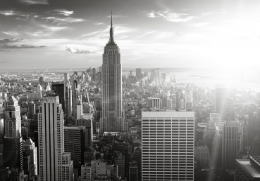 Vlies Fototapete 15 - Manhattan Skyline USA Tapete New York City USA Amerika Empire State Building Big Apple schwarz - wei