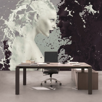 Vlies Fototapete 16 - Milk and Coffee in Love Kunst Tapete P