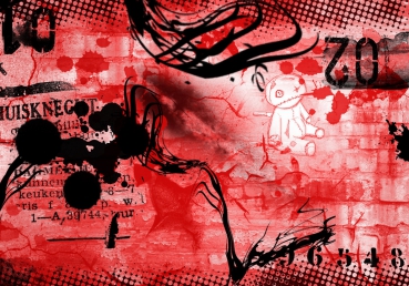 Vlies Fototapete 36 - Red Graffiti Wall Kindertapete Tapete Kinderzimmer Kindertapete Teen Jugendzimmer rot