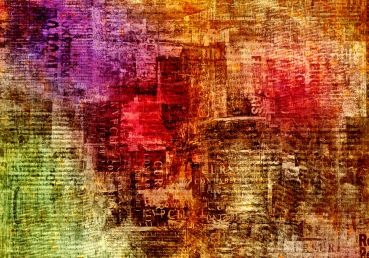 Vlies Fototapete 56 - Grunge abstract Newspaper Kunst Tapete Zeitungsausschnitte alt abstrakt bunt