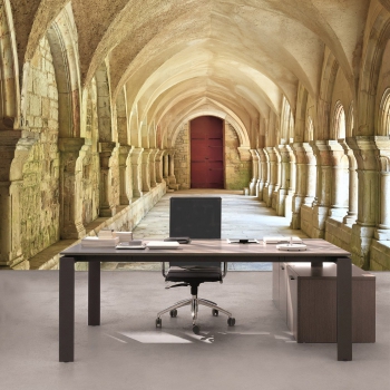 Vlies Fototapete 65 - Colonnaded Arcades Architektur Tapete Arkaden 3D Perspektive Gewölbe