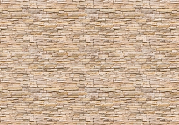 Vlies Fototapete 78 - Asian Brick Stone WallSteinwand Tapete Kleine Steine Asia Steine hell beige Asian Stone Wall beige