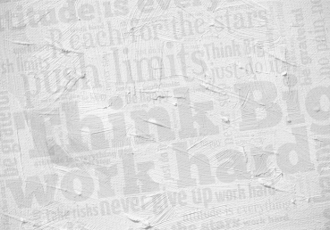 Vlies Fototapete 124 - Wall of BIG Words Tapete Ornamente Schrift Text Hintergrund Office Büro Think Big weiß