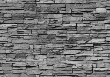 Vlies Fototapete 126 - Asian Stone Wall - anthrazit - anreihbar Steinwand Tapete Steinoptik Stein Steine Wand Wall grau
