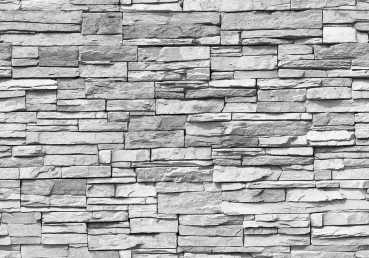 Vlies Fototapete 127 - Asian Stone Wall - grau - anreihbar Steinwand Tapete Steinoptik Stein Steine Wand Wall grau