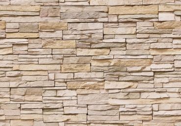 Vlies Fototapete 129 - Asian Stone Wall - beige - anreihbar Steinwand Tapete Steinoptik Stein Wand Wall beige