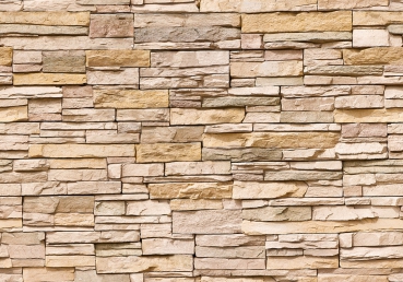 Vlies Fototapete 130 - Asian Stone Wall - natural - anreihbar Steinwand Tapete Steinoptik Stein Wand Wall beige