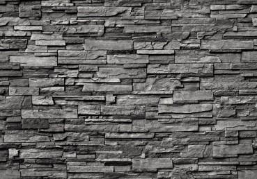 Vlies Fototapete 131 - Noble Stone Wall - anthrazit - anreihbar Steinwand Tapete Steinoptik Stein Wand Wall grau