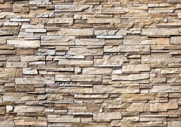Vlies Fototapete 135 - Noble Stone Wall - natural - anreihbar Steinwand Tapete Steinoptik Stein Wand Wall beige