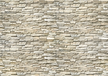 Vlies Fototapete 146 - Noble Stone Wall 2 - beige - anreihbar Steinwand Tapete Steinoptik Stein Wand Wall beige