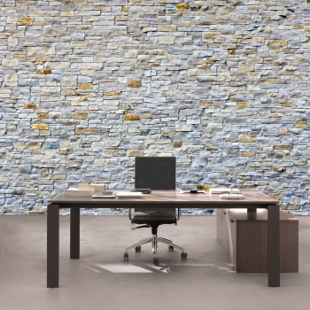 Vlies Fototapete 168 - Steinwand Tapete Steinwand Steinoptik Steine Wand Mauer Steintapete grau