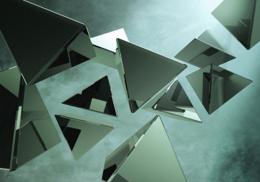 Vlies Fototapete 216 - Kunst Tapete Abstrakt Hindergrund Dreieck braun
