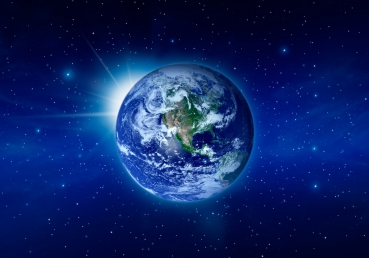 Vlies Fototapete 231 - Welt Tapete Erde Weltraum Planet Blau rosa