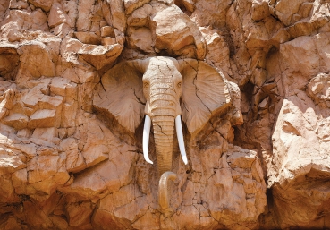 VLIES FOTOTAPETE Elefanten Afrika Berg Tapete XXL Vliestapete 