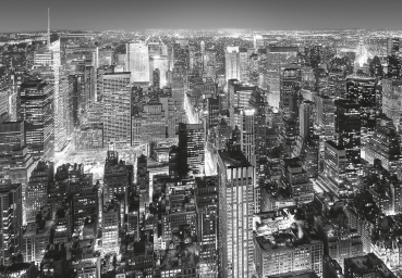 Fototapete SOUTH VIEW FROM EMPIRE STATE BLDG. 366x254 New York Manhattan USA S/W