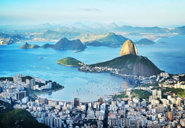 Fototapete RIO DE JANEIRO 366x254 Luftbild der Mega-City, Brasilien, Südamerika