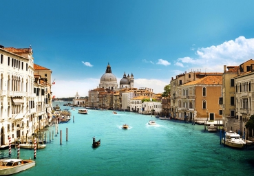 Fototapete VENEDIG 366x254 Canal Grande mit Petersdom, Gondeln, Venice, Italien