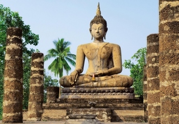 Fototapete SUKHOTHAI 366x254 cm Buddha Tempel Asien China Thailand Temple Statue