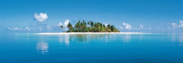 Fototapete MALEDIVE ISLAND 366x127 Insel Palmen Südsee Meer Pazifik Ozean Strand