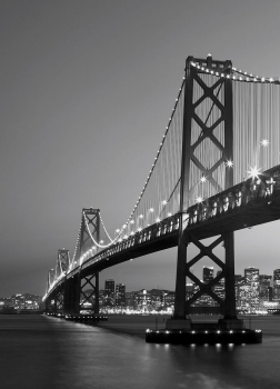 Fototapete SAN FRANCISCO SKYLINE 183x254 Golden Gate Bridge in SW, atemberaubend