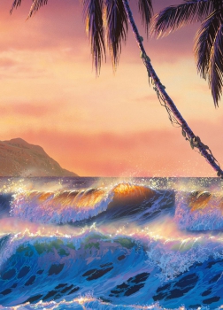 Fototapete BEYOND HANAS GATE 183x254 Fantasy Malerei Kunst Sonnenuntergang Meer