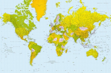 Fototapete MAP WORLD 175x115 Weltkarte Grenzen Landkarte XXL-Poster Geo