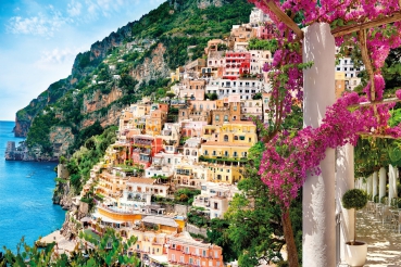 Vliestapete Fototapete POSITANO, 368x248cm, malerisches Fischerdorf der Amalfiküste, Italien