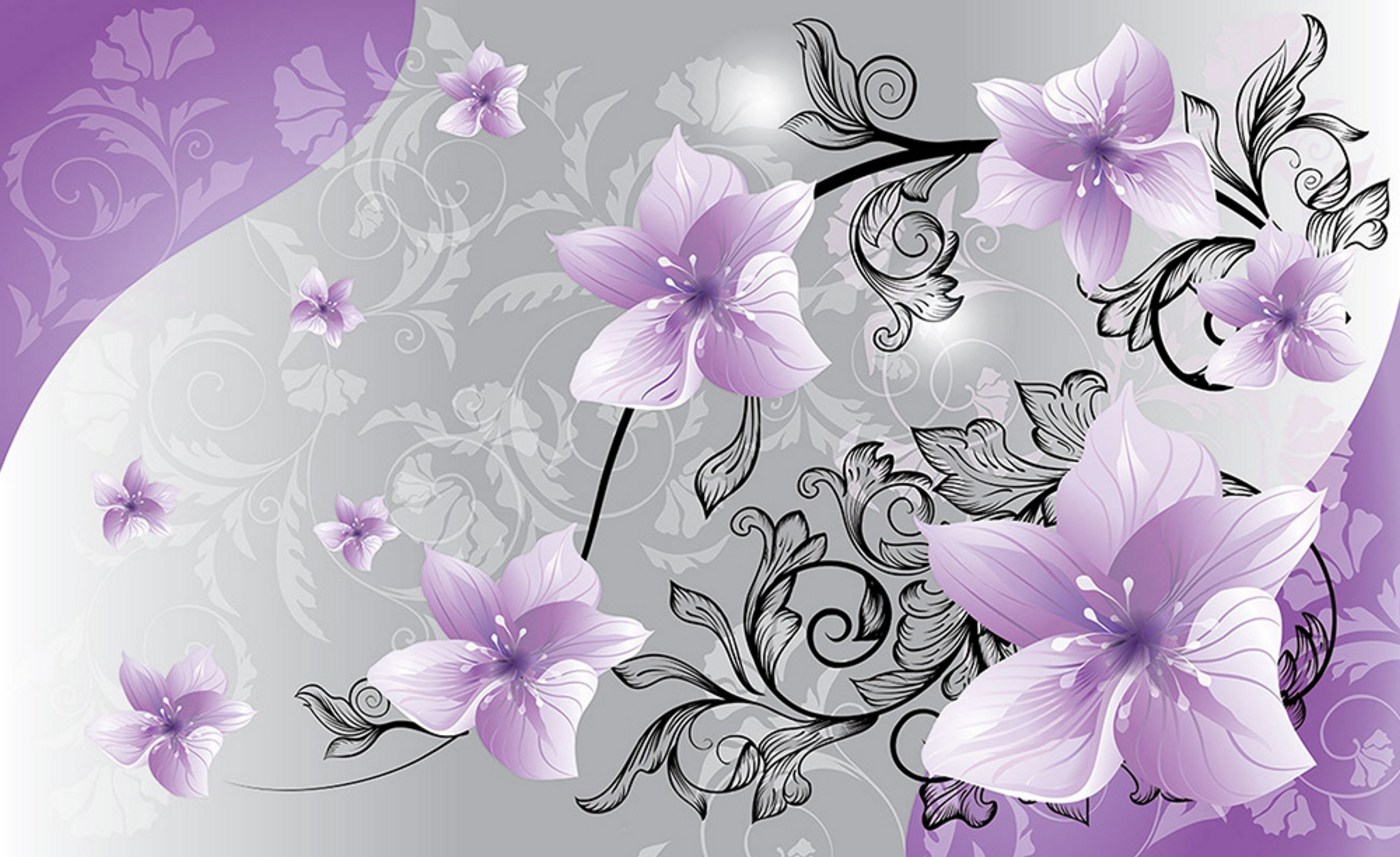 Kiss Fototapeten Thermoglaser Und Leuchtpflastersteine Fototapete No 2223 Vliestapete Blumen Tapete Bl Uuml Ten Bl Auml Tter Orchideen Schn Ouml Rkel Lila