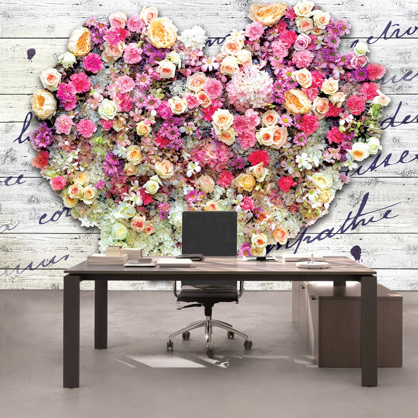 Kiss Fototapeten Thermoglaser Und Leuchtpflastersteine Fototapete No 2670 Vliestapete Holz Tapete Blumen Bl Uuml Ten Rosen Herz Liebe Holz Holzoptik Bunt