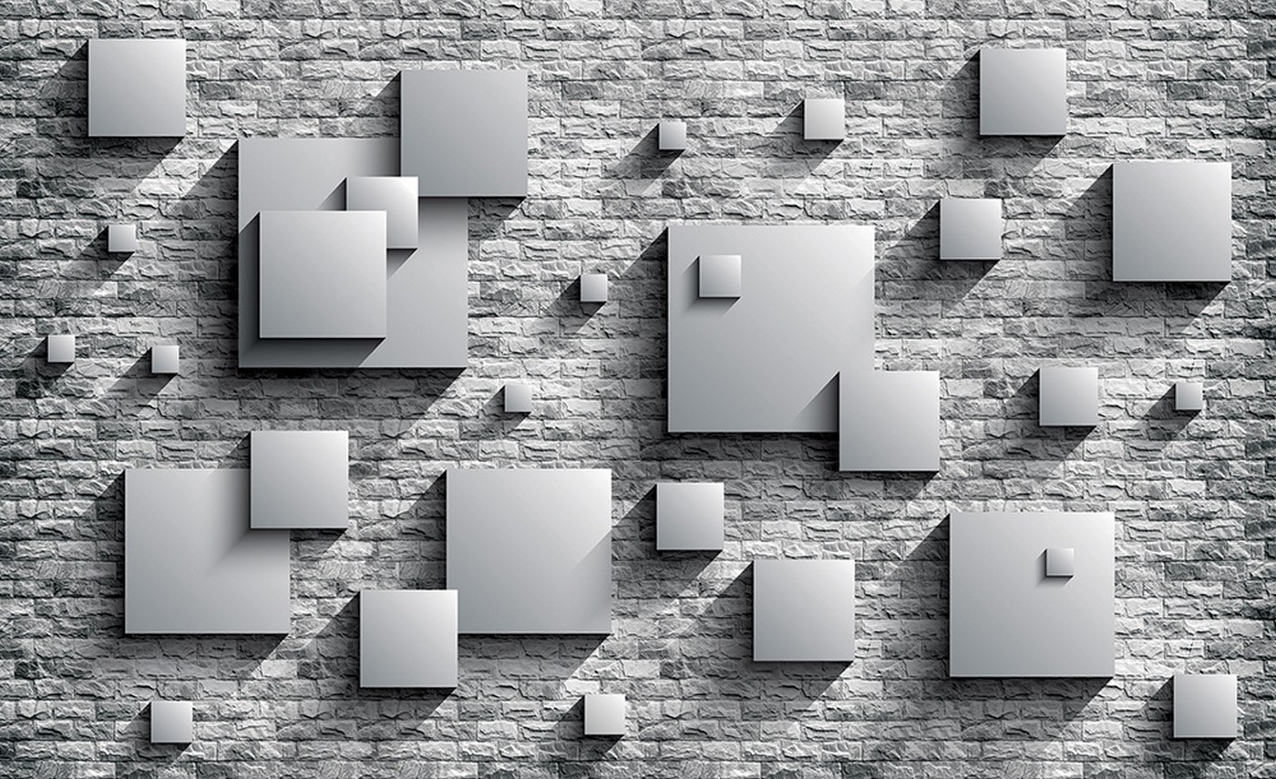 Kiss Fototapeten Zu Besten Preisen Fototapete No 2684 Vliestapete Steinwand Tapete Steinoptik 3d Vierecke Kunst Grau