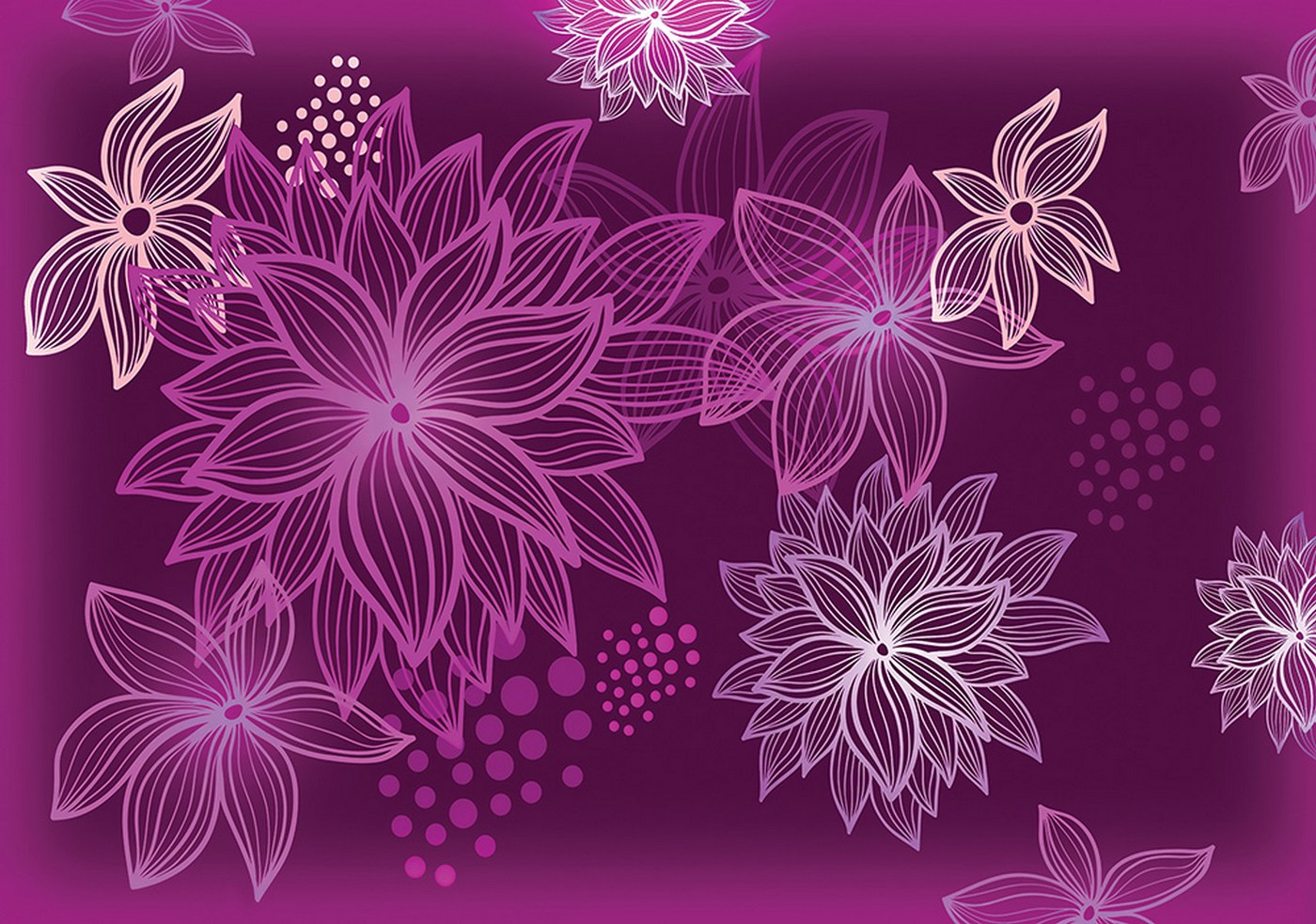 Kiss Fototapeten Thermoglaser Und Leuchtpflastersteine Fototapete No 2886 Vliestapete Blumen Tapete Bl Uuml Ten Punkte Kunst Lila